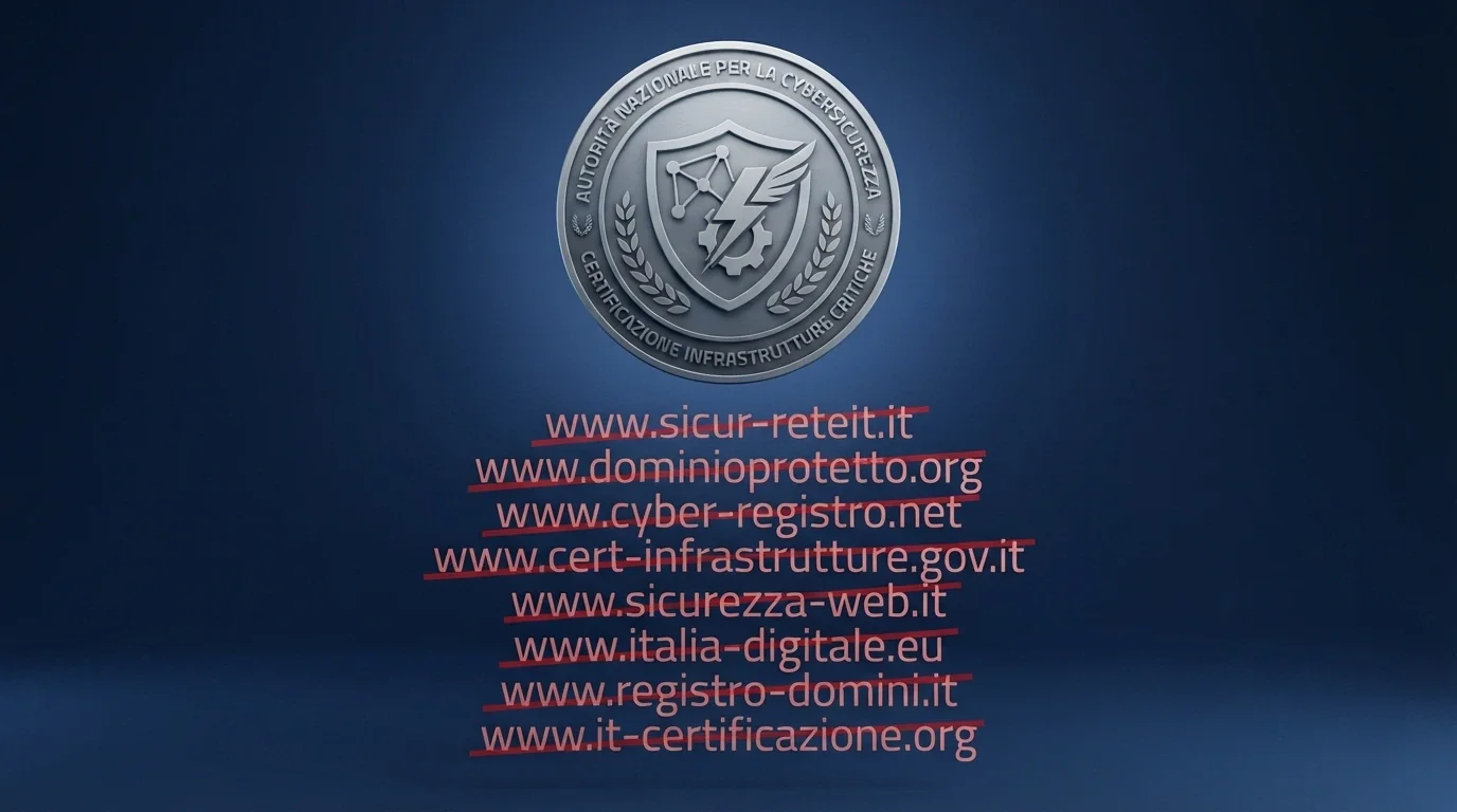Il logo ufficiale dell'Agenzia delle Dogane e dei Monopoli su uno sfondo istituzionale blu, con un elenco di domini barrati in sovrimpressione