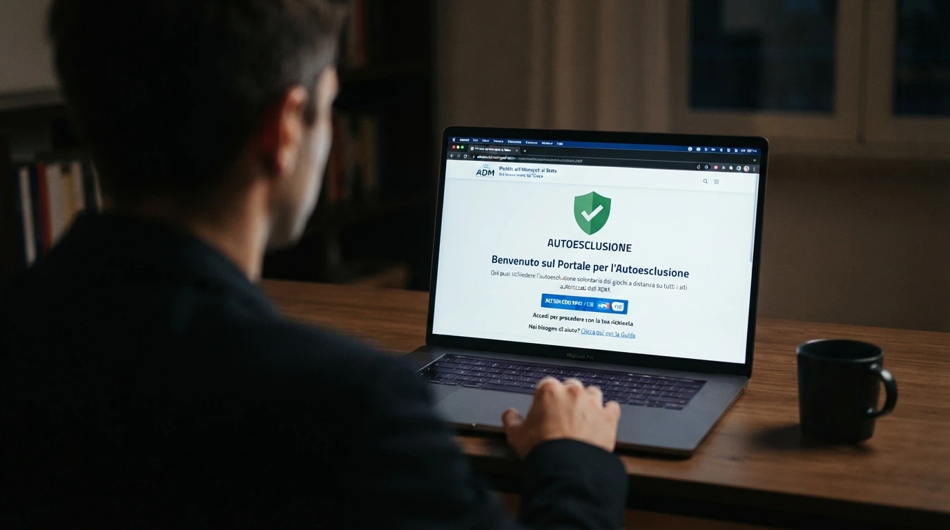 La pagina di autoesclusione RUA sul portale ADM con il login SPID