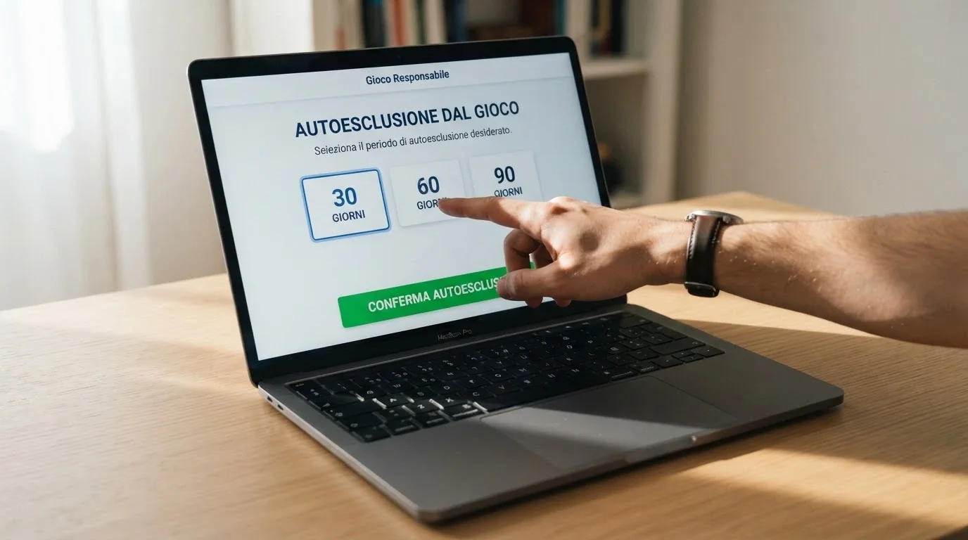 Il portale ADM per l'autoesclusione dal gioco con pulsante di accesso tramite SPID e opzioni di durata