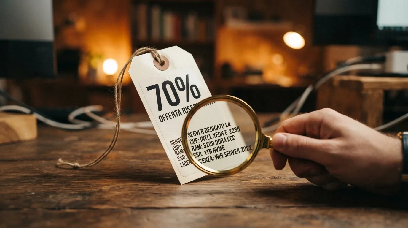 Un primo piano di un cartellino «350% bonus» con una lente d'ingrandimento che rivela la scritta «wagering 40x» in piccolo sotto