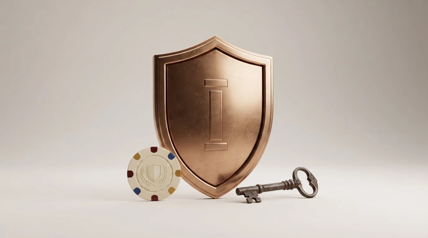 Il logo ufficiale dellADM accanto ai simboli delle tutele obbligatorie: concessione, payout minimo 65%, RUA