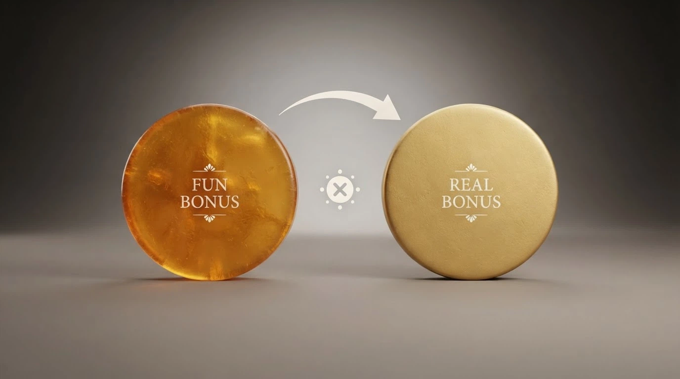 Schema che mostra il percorso di conversione da Fun Bonus a Real Bonus con il requisito di scommessa