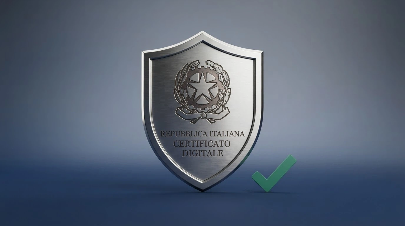 Il logo ufficiale dell'Agenzia delle Dogane e dei Monopoli su uno schermo, con la lista dei 52 concessionari autorizzati in trasparenza
