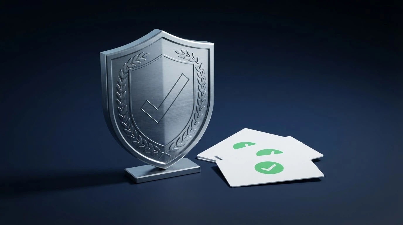 Il logo ufficiale dell'Agenzia delle Dogane e dei Monopoli accanto a un elenco di casinò autorizzati, con un segno di spunta verde su ciascuno.