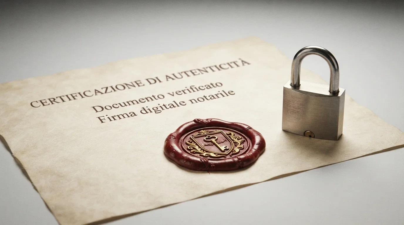 Un documento ufficiale con sigillo e timbro accanto al logo di un'autorità di regolamentazione del gioco, su sfondo neutro