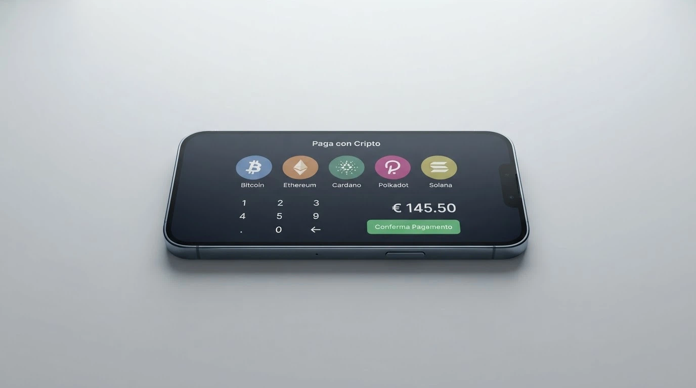 La schermata di cassa di un casinò online con le opzioni BTC, ETH, LTC, USDT e DOGE affiancate