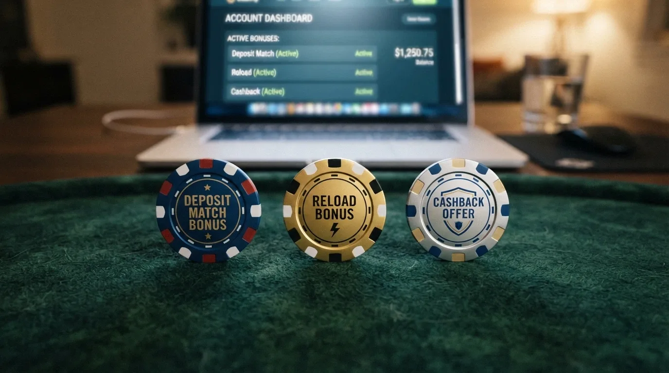 Tre colonne affiancate con le etichette Fun Bonus, Real Bonus e Play Bonus e le rispettive caratteristiche sintetiche sotto ciascuna