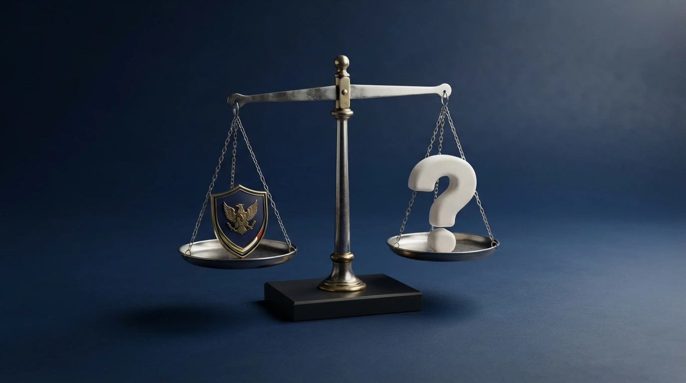 Un'illustrazione concettuale: una bilancia con su un piatto il logo ADM e le tutele (limite perdita, RUA, pausa) e sull'altro un punto interrogativo